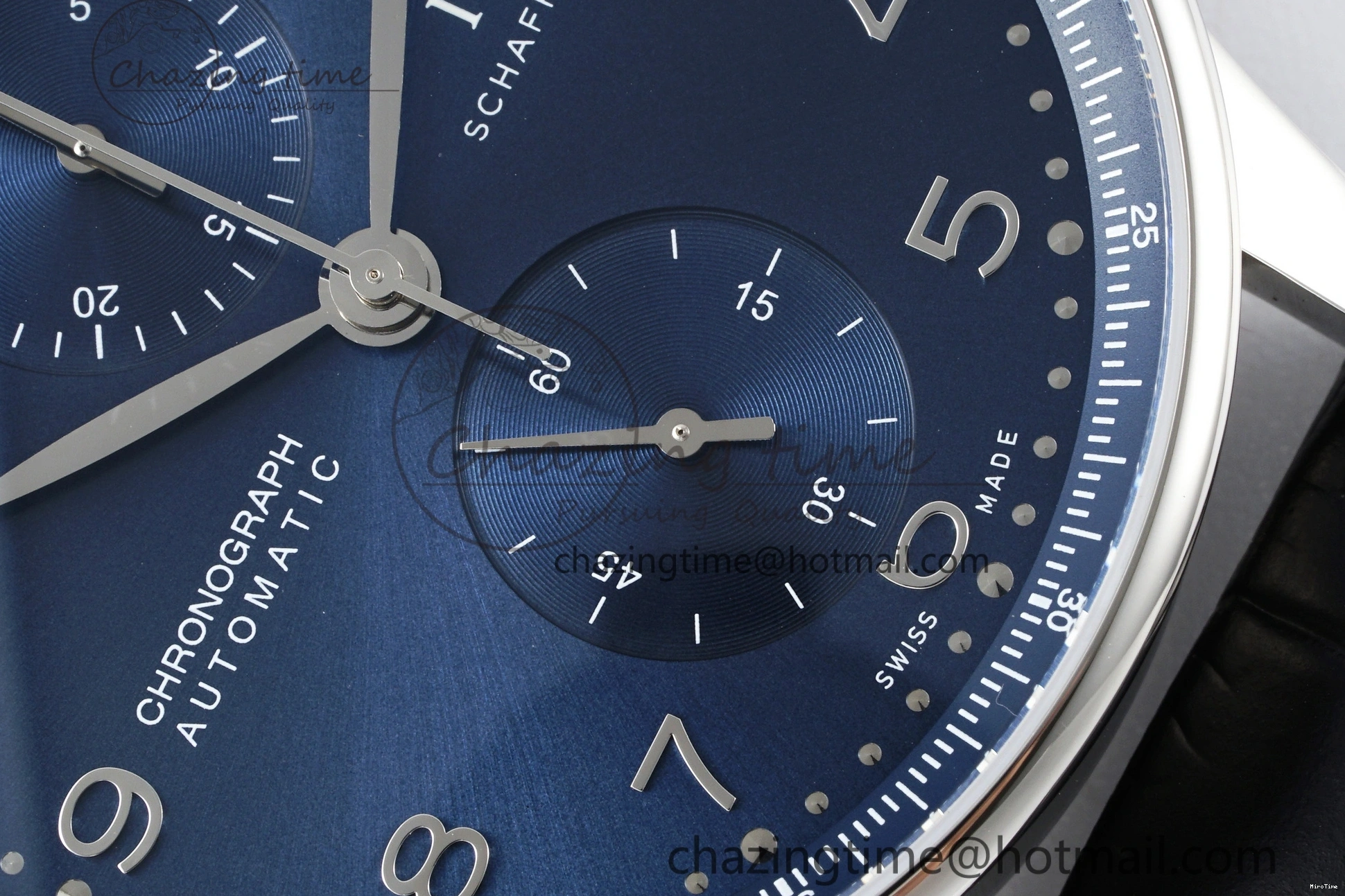 MIROTIME 1230 Portuguese Chrono IW3716 RSF 1:1 Best Edition Blue Dial on Black Leather Strap A RelaxedFit 7045